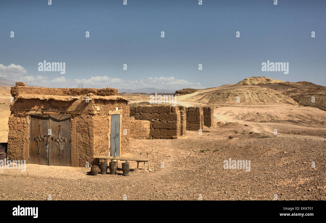 Aït Benhaddou è una città fortificata o ksar, lungo il primo percorso caravan tra Sahara e a Marrakech. Foto Stock
