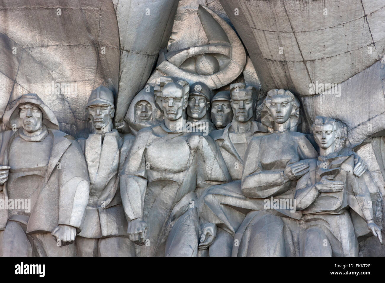 Parete socialista sculture di epoca sovietica Minsk, Bielorussia Foto Stock