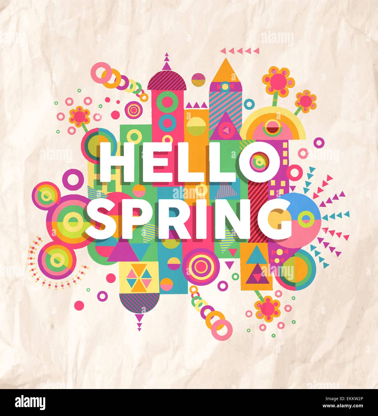 Ciao molla tipografia colorati Poster. La motivazione di ispirazione preventivo dello sfondo. Ideale per il biglietto di auguri design. EPS vettore10 Illustrazione Vettoriale