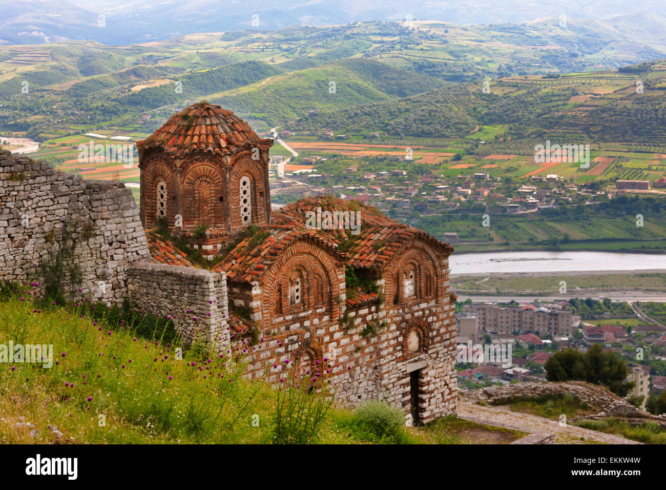 Chiesa della Santa Trinità nel castello di Berat, Berat (Patrimonio Mondiale dell'UNESCO), l'Albania Foto Stock