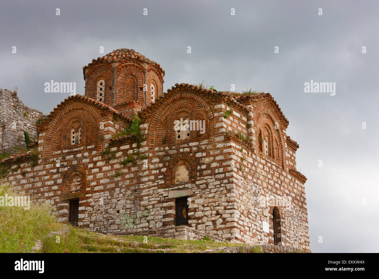 Chiesa della Santa Trinità nel castello di Berat, Berat (Patrimonio Mondiale dell'UNESCO), l'Albania Foto Stock