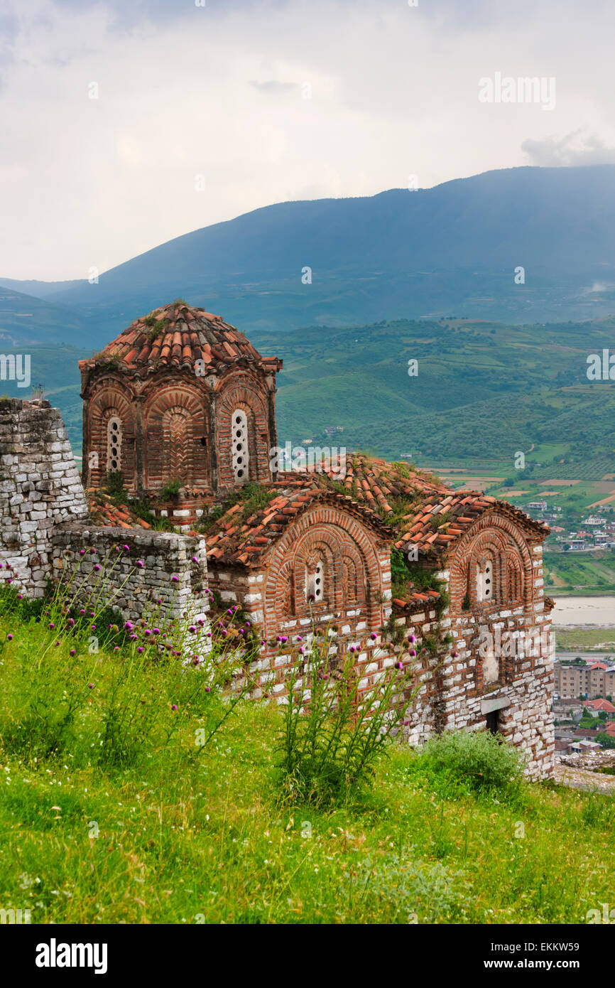 Chiesa della Santa Trinità nel castello di Berat, Berat (Patrimonio Mondiale dell'UNESCO), l'Albania Foto Stock