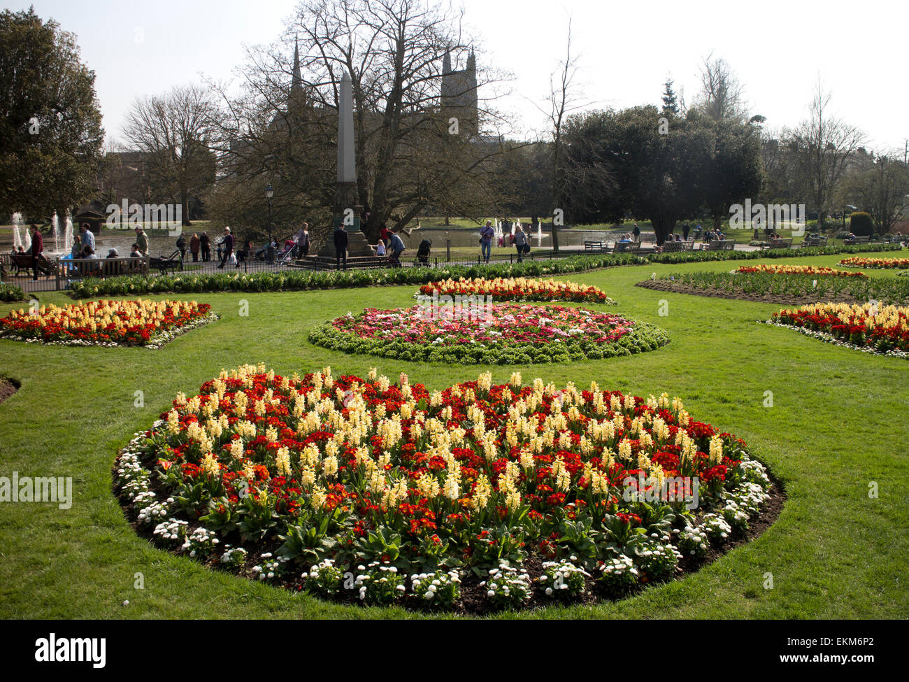 Jephson Gardens in primavera, Leamington Spa Warwickshire, Regno Unito Foto Stock