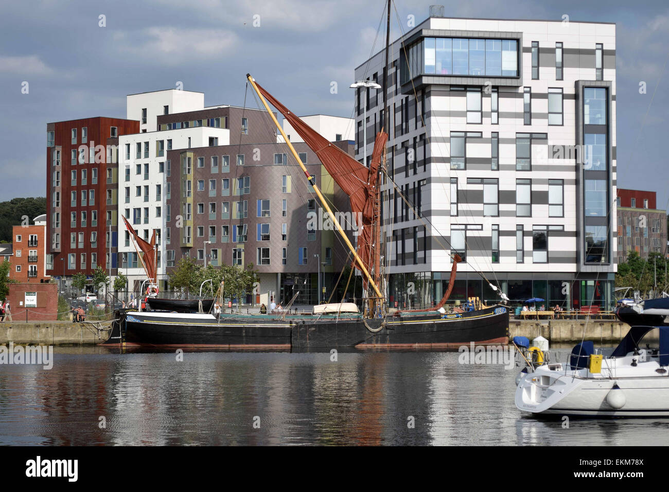 Vecchio e nuovo Ipswich marina numero 3492 Foto Stock