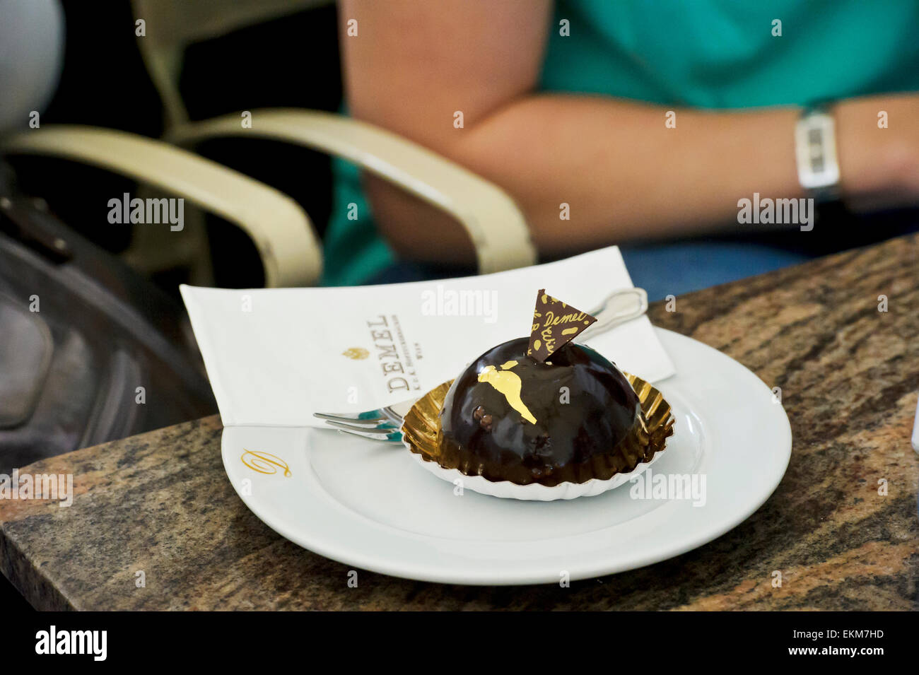Il dessert dalla famosa pasticceria viennese Demel, Vienna, Austria. Foto Stock