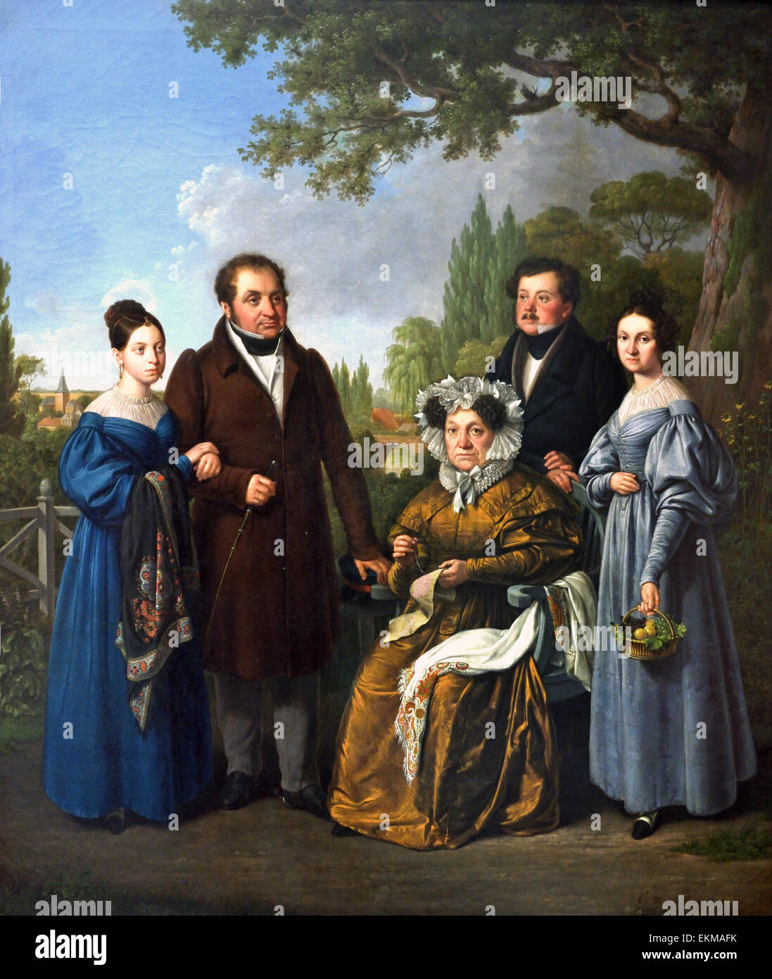 Famiglia Windgassen 1834 Egidius Mengelberg 1770-1849 il tedesco in Germania Foto Stock