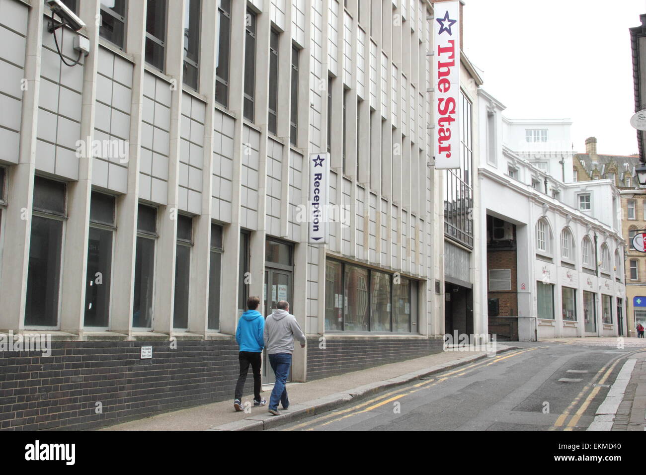 Il giornale Star edificio su York Street nel centro della città di Sheffield. La stella è anche conosciuta come la stella di Sheffield, England, Regno Unito Foto Stock