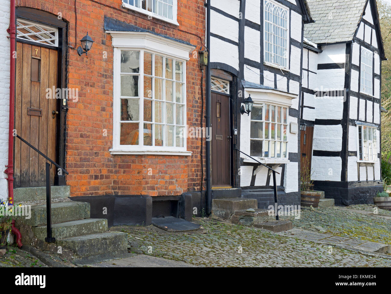 Case in Montgomery, Powys, Wales UK Foto Stock