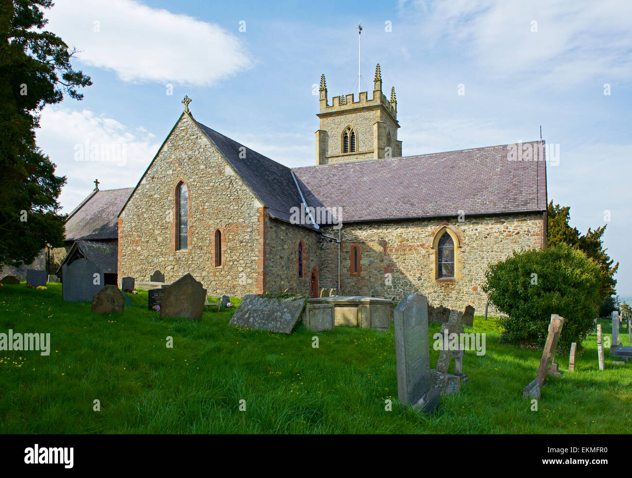 San Bartolomeo è la Chiesa, MONTGOMERY, POWYS, Wales UK Foto Stock