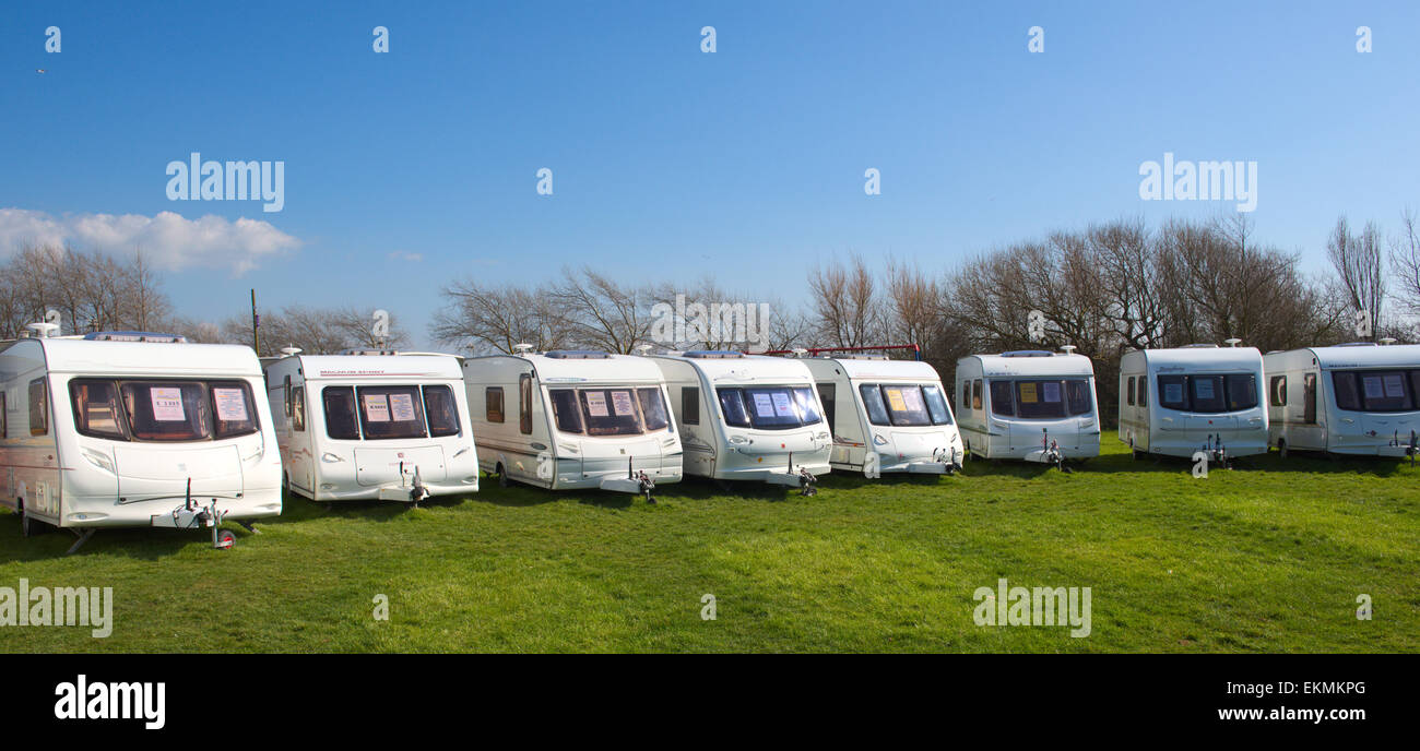 Touring caravan in vendita presso holiday roulotte, Somerset. Northam Farm, Brean Sands Foto Stock