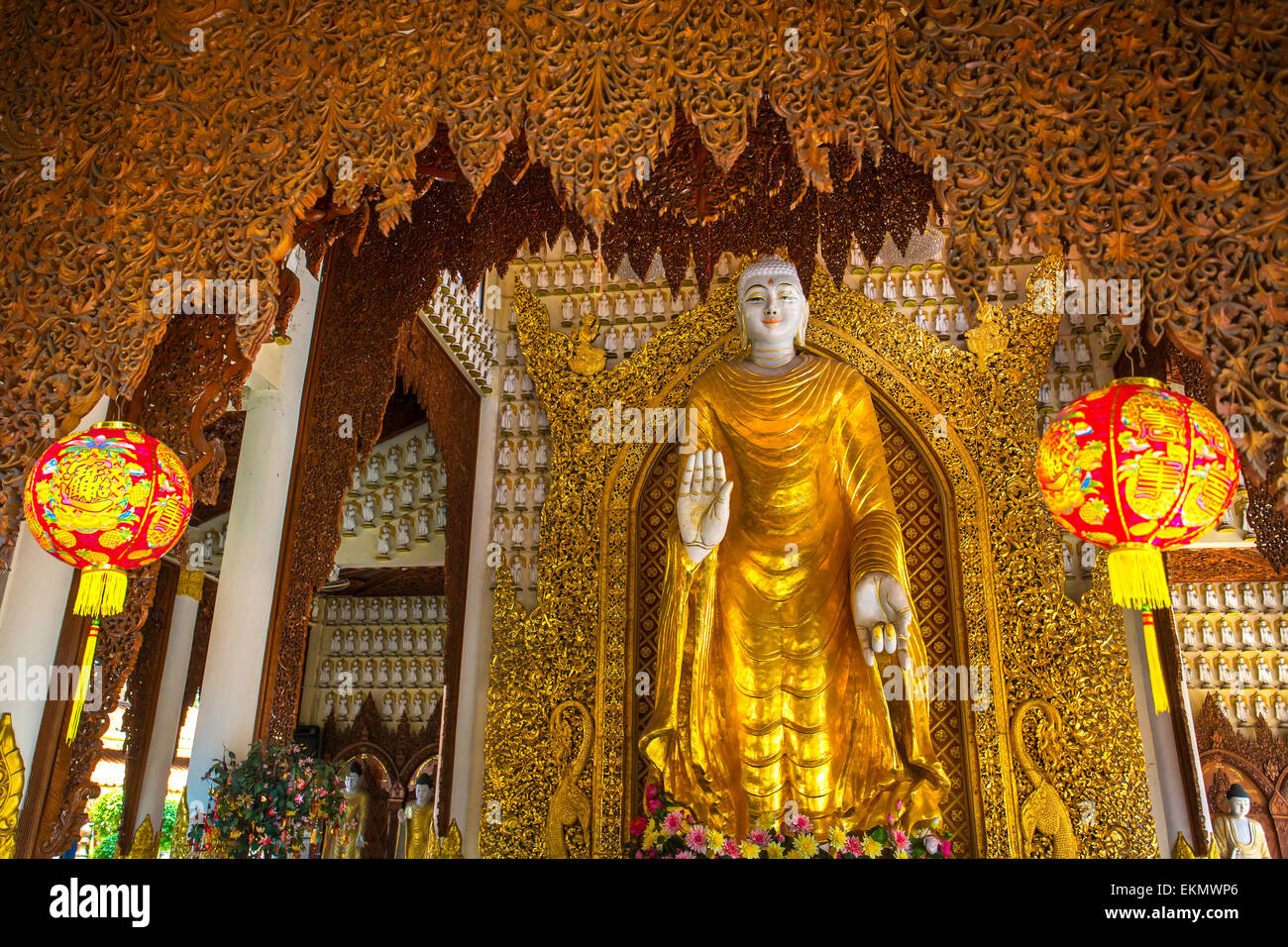 Dhamikarama Tempio birmano, il primo tempio buddista costruito in Penang torna nel 1803 Foto Stock