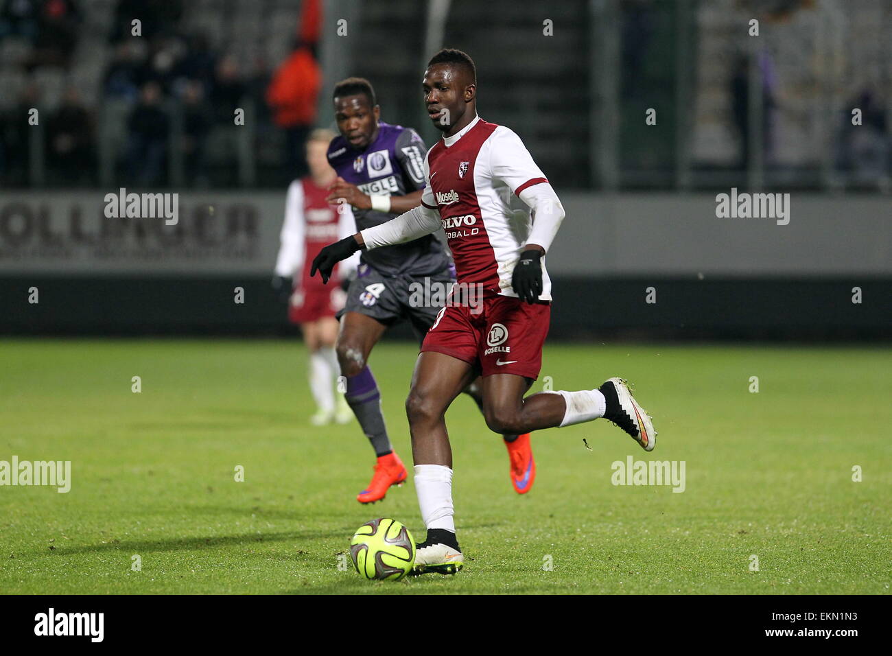 Modibo MAIGA - 04.04.2015 - Metz/Toulouse - 31eme journee de Ligue 1 .Photo : Fred Marvaux/Icona Sport Foto Stock