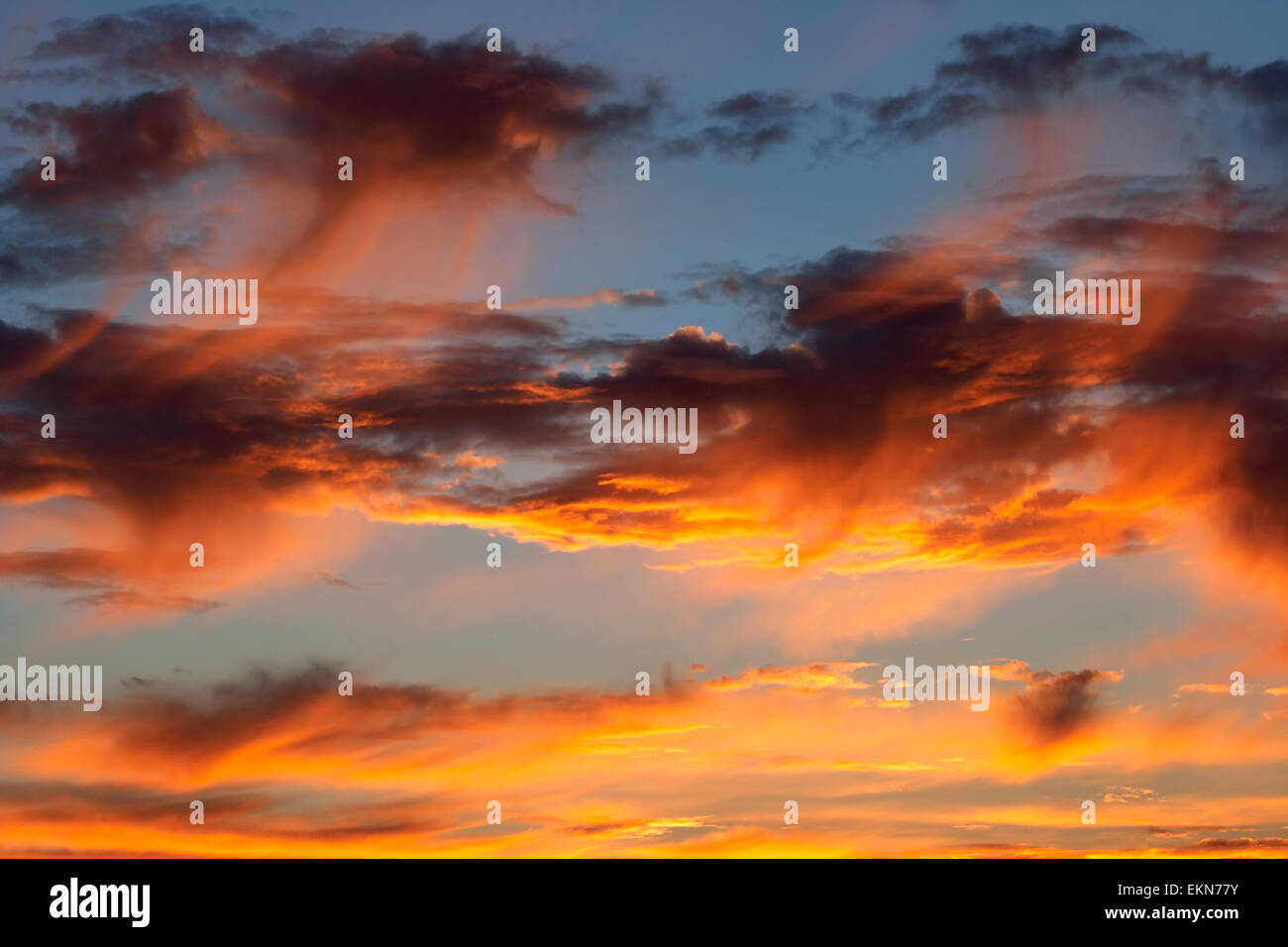 Nuvole al tramonto Foto Stock