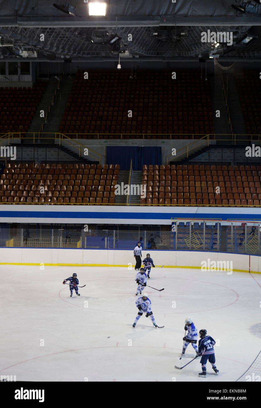 Hockey su ghiaccio corrispondono, Gdansk, Hala Olivia, Foto Stock