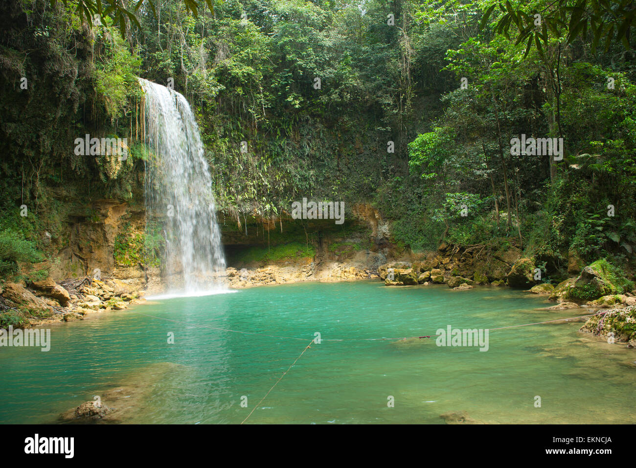 Dominikanische Republik, Osteno, Wasserfall Salto de Socoa an der Autopista del Nordeste von Nagua nach Santo Domingo Foto Stock