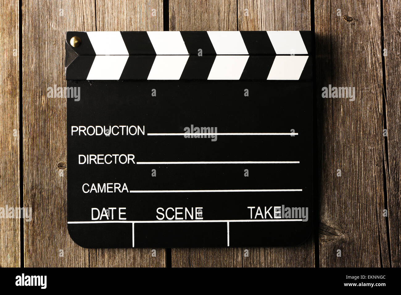 Produzione di filmati battaglio board Foto Stock