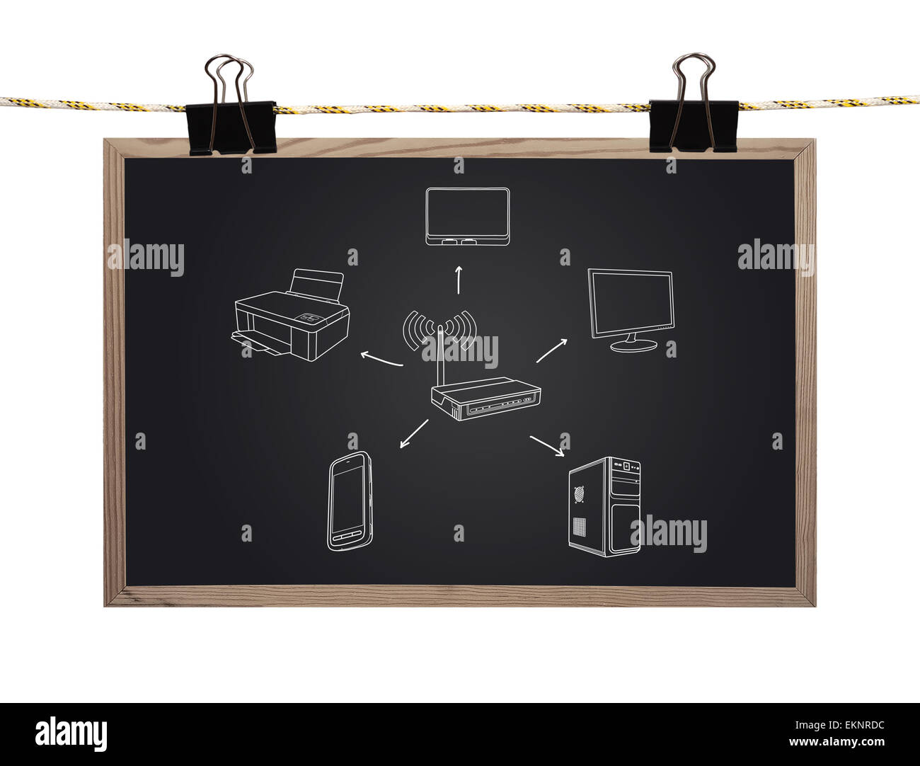 Lavagna con sistema wireless Foto Stock