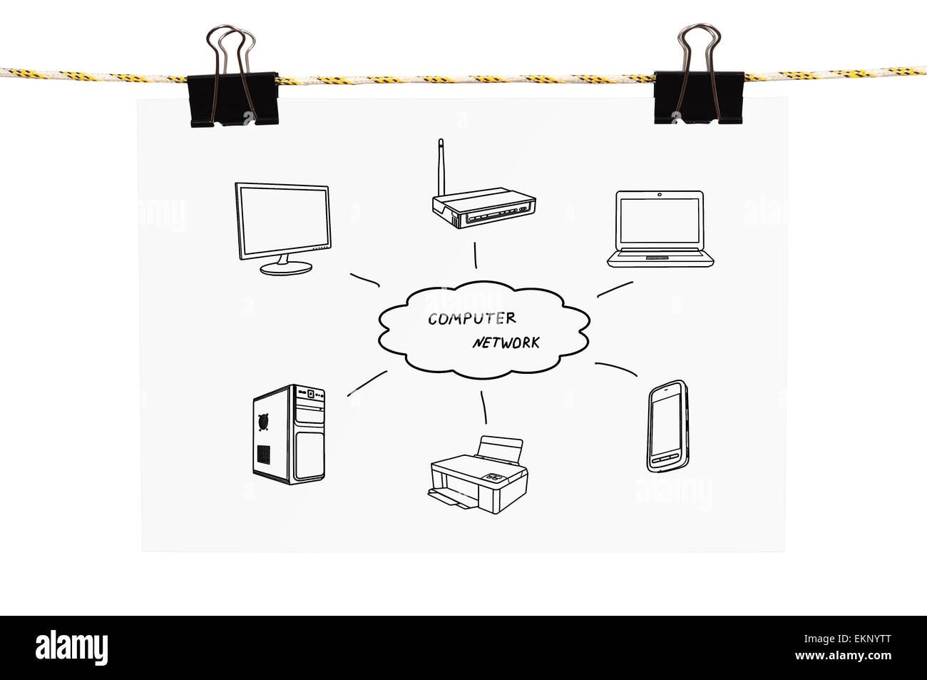 Rete di computer Foto Stock