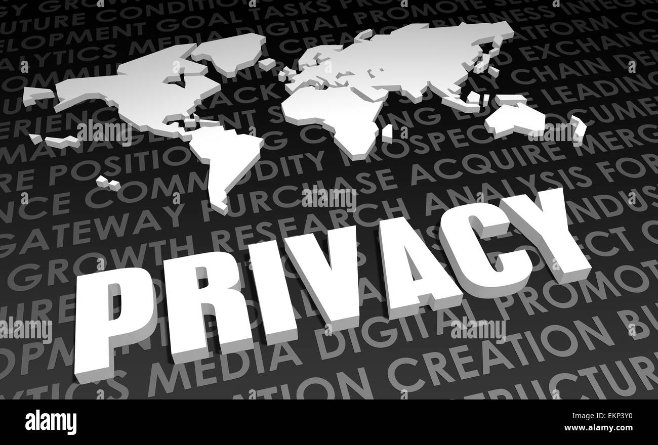 Sulla privacy Foto Stock