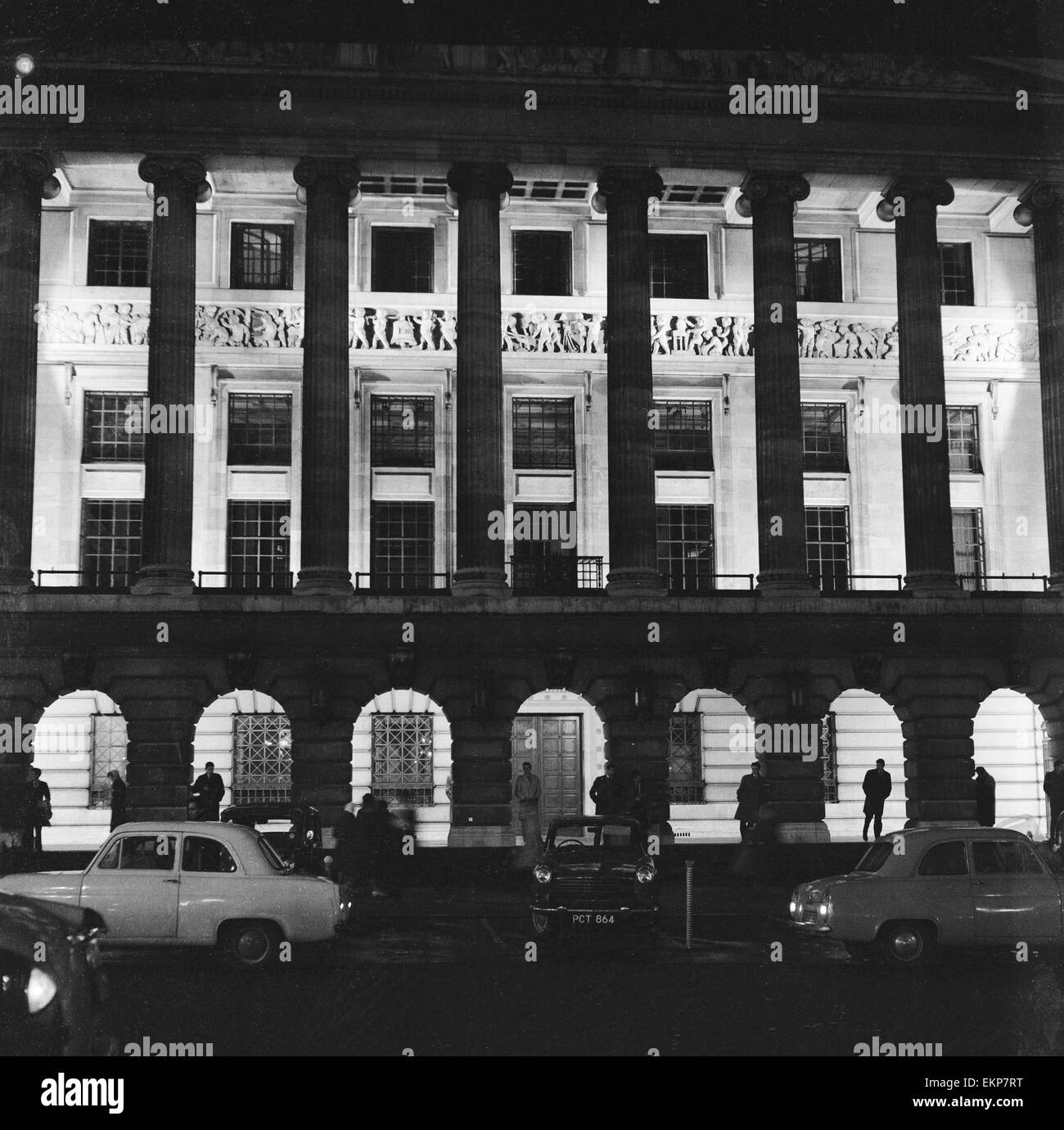 Nottingham City Centre, Sabato notte domenica mattina includono XI - XII nel febbraio 1961. Foto Stock