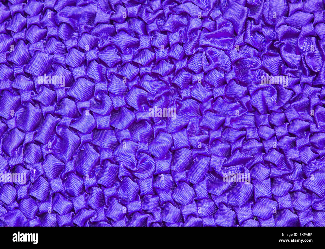 Crumpled seta blu texture di tessuto Foto Stock