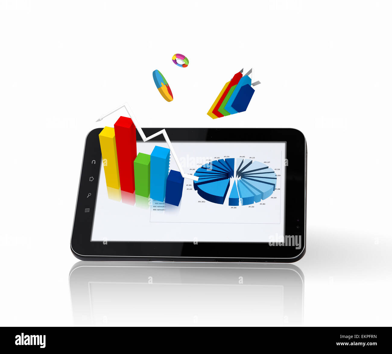 Pad e grafica tridimensionale Foto Stock