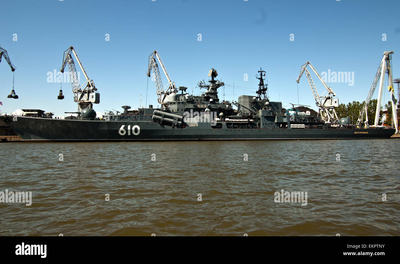 Le navi da guerra russa in visita in Finlandia Foto Stock