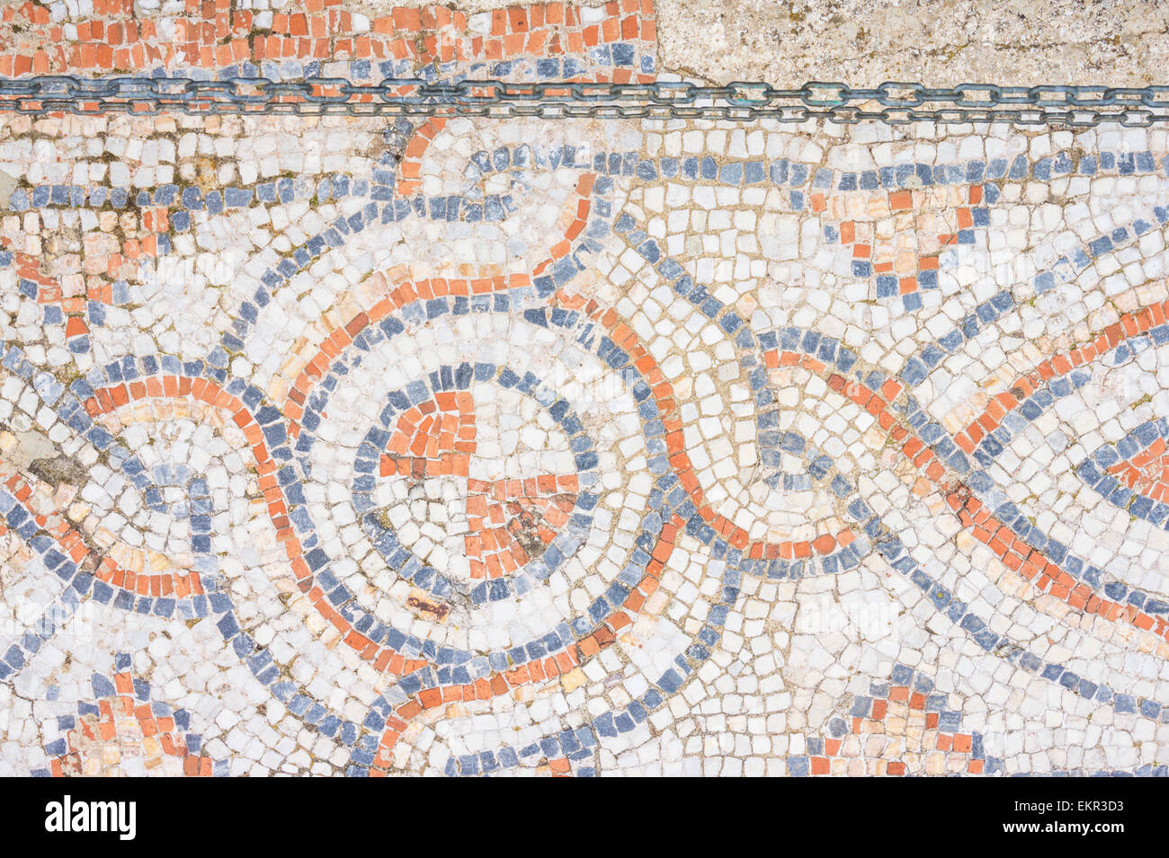 Mosaico romano pavimento a Efeso, Selcuk, İzmir Provincia, Regione del Mar Egeo, Turchia Foto Stock