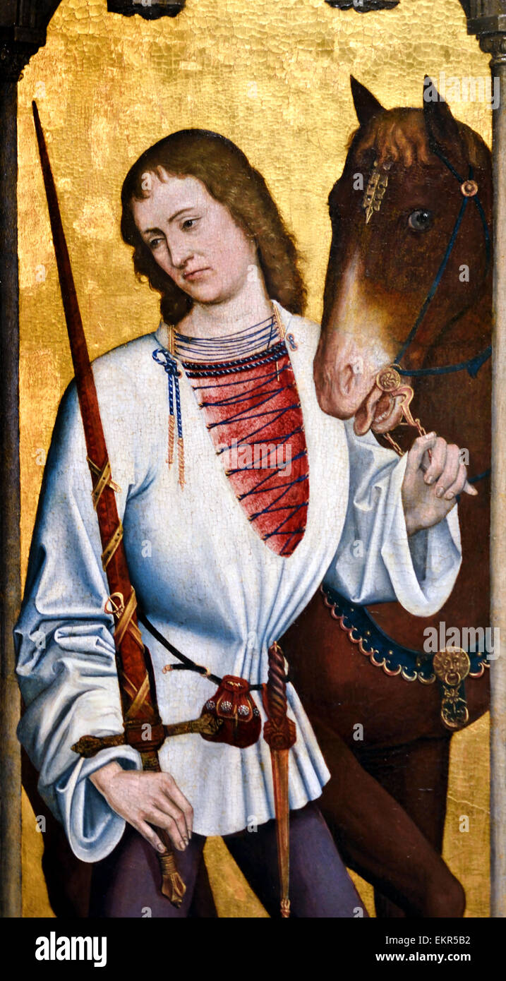Maestro della leggenda di San Giorgio (attivo a Colonia 1460 - 1490 ) pannelli da un polittico 1485 tedesco Germania ( dettaglio ) Foto Stock