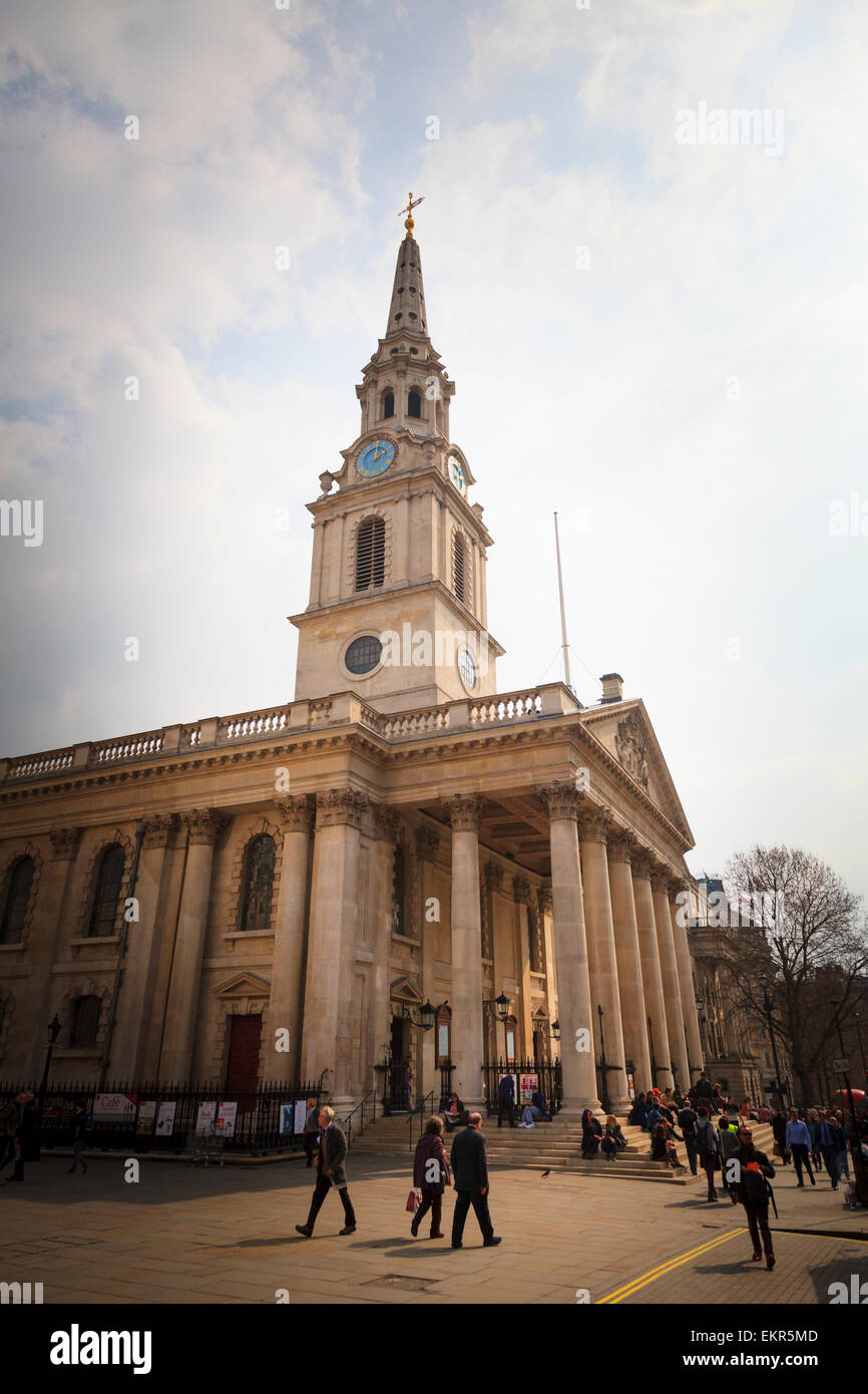 Esterno del Saint Martin-in-the-Fields Church a Londra Foto Stock