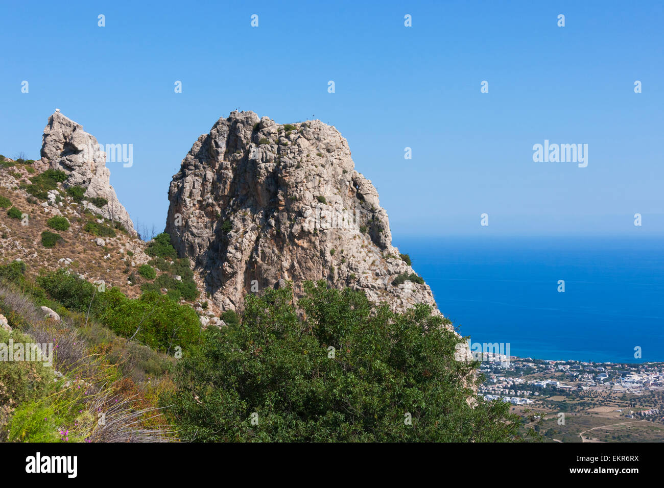 San Hilarion castello in Kyrenia district, Repubblica Turca di Cipro del Nord Foto Stock