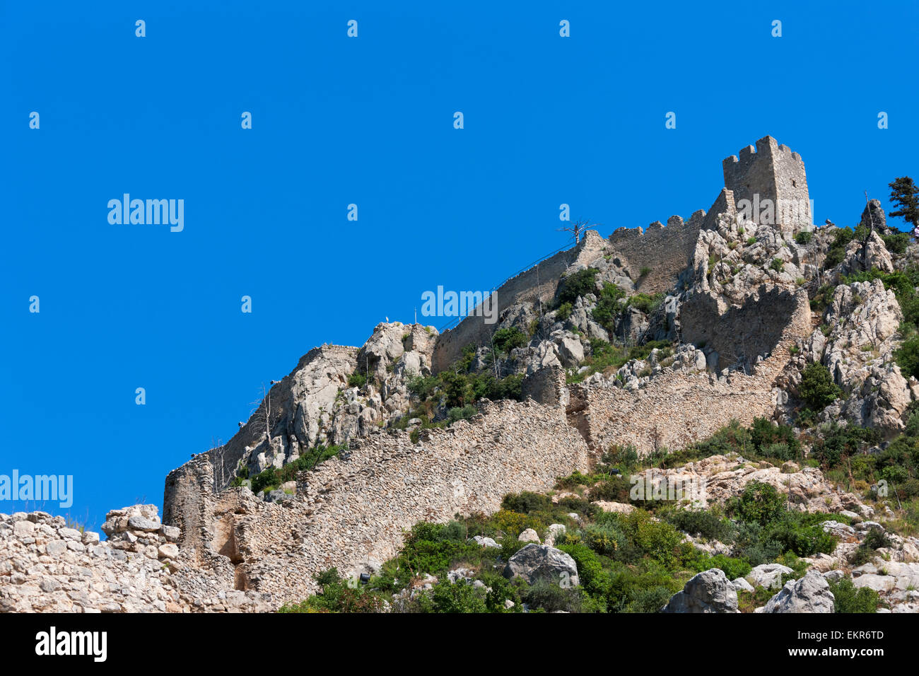 San Hilarion castello in Kyrenia district, Repubblica Turca di Cipro del Nord Foto Stock