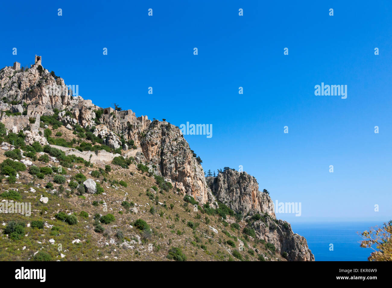 San Hilarion castello in Kyrenia distric, Repubblica Turca di Cipro del Nord Foto Stock