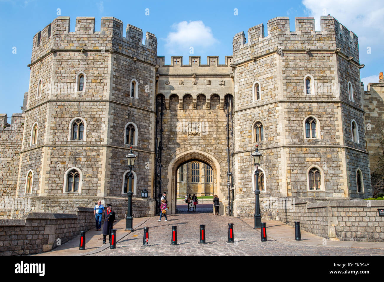 Henry VIII il gateway del Castello di Windsor, Windsor, Inghilterra Foto Stock