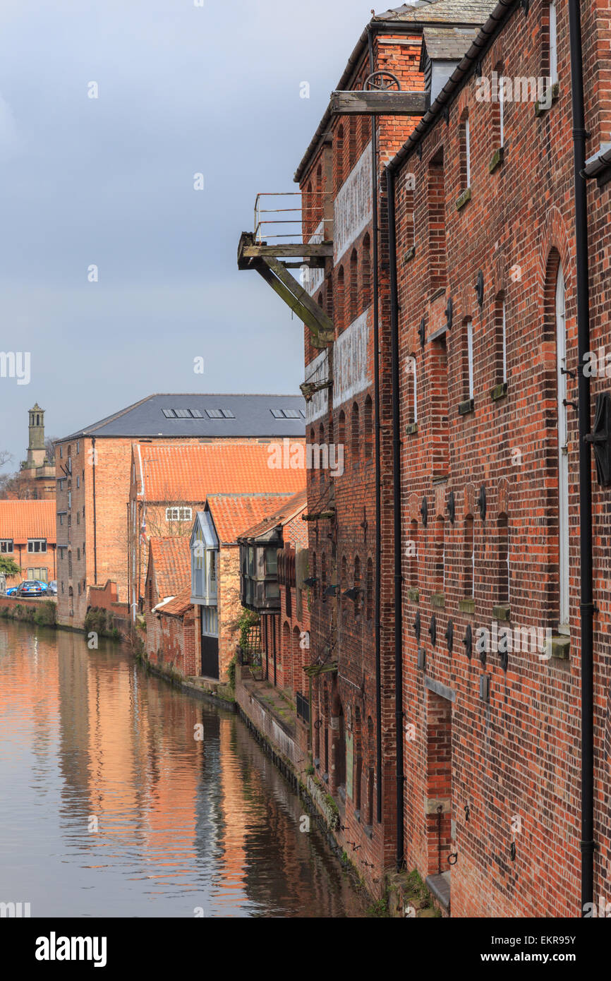 Depositi lungo il fiume Trento Newark Nottinghamshire Foto Stock