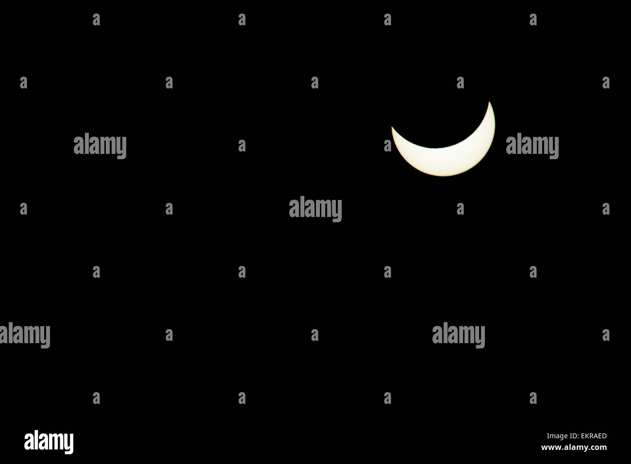 Parziale eclissi solare Foto Stock