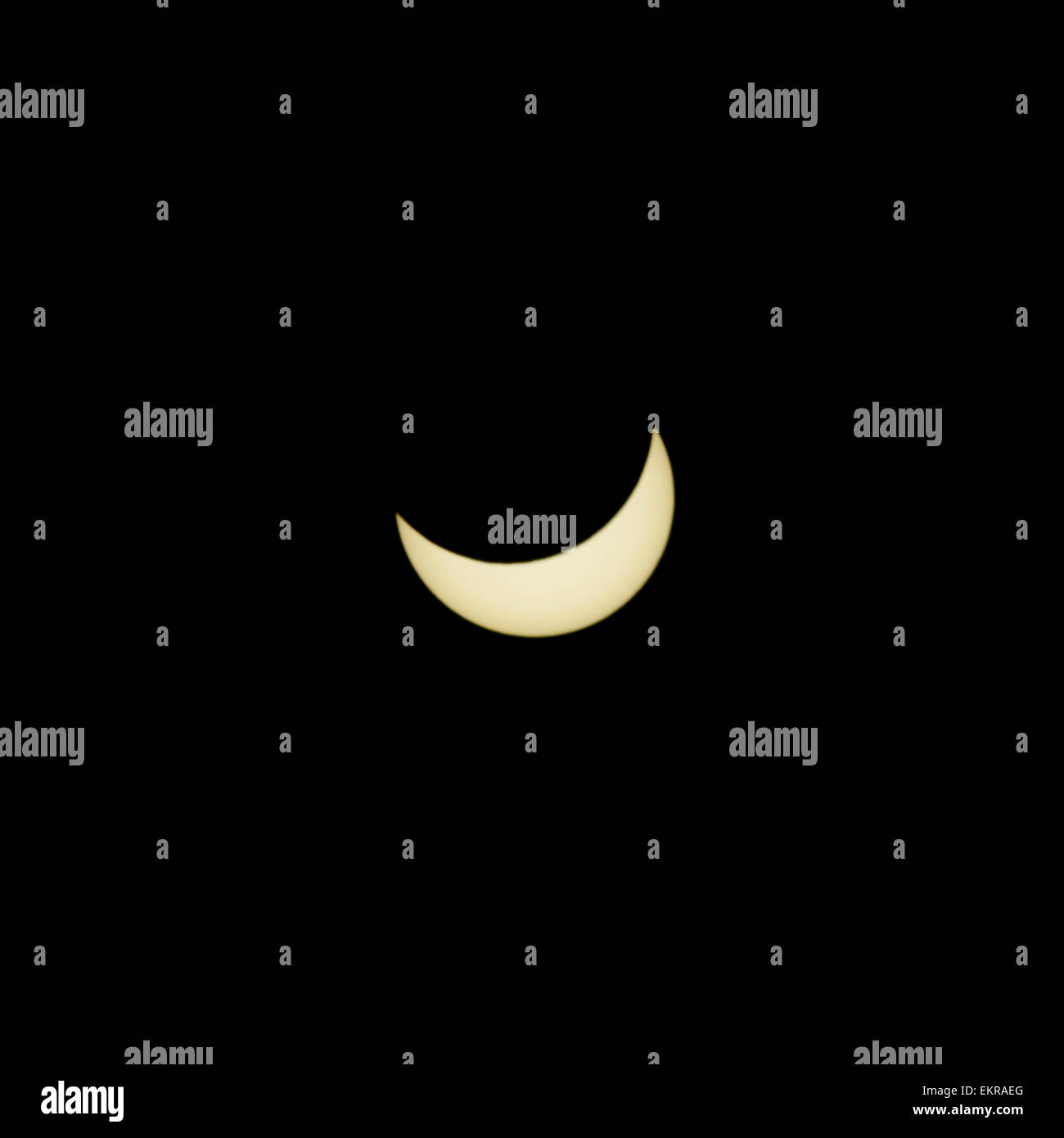 Parziale eclissi solare Foto Stock