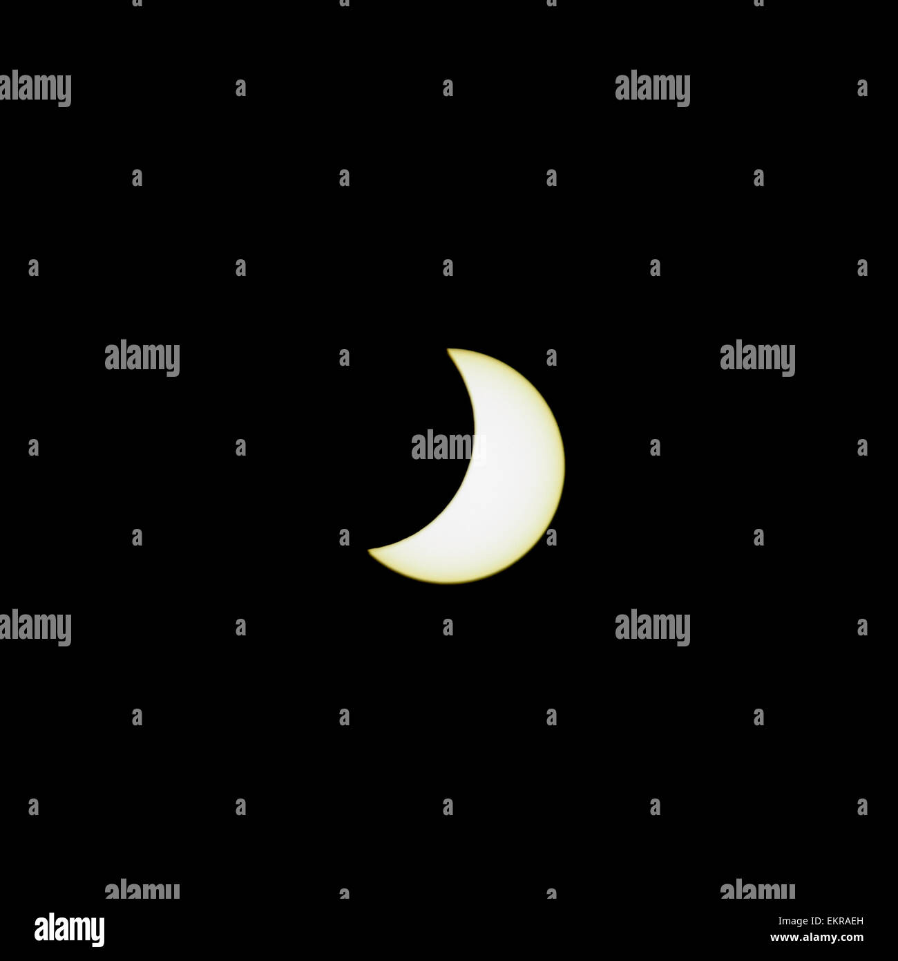 Parziale eclissi solare Foto Stock