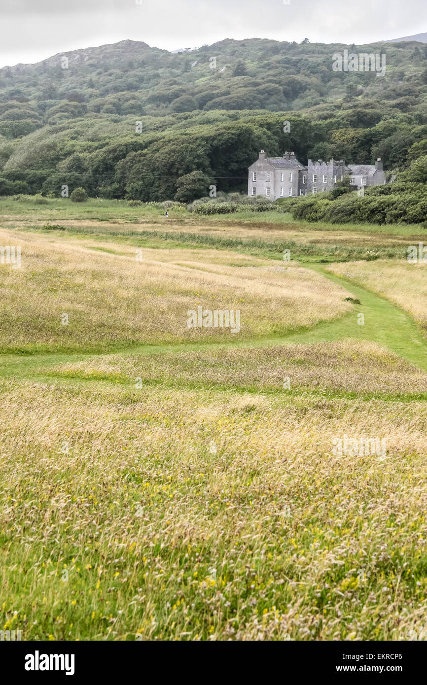 Prati presso Il Derrynane House, Caherdaniel, Killarney, County Kerry, Irlanda Foto Stock