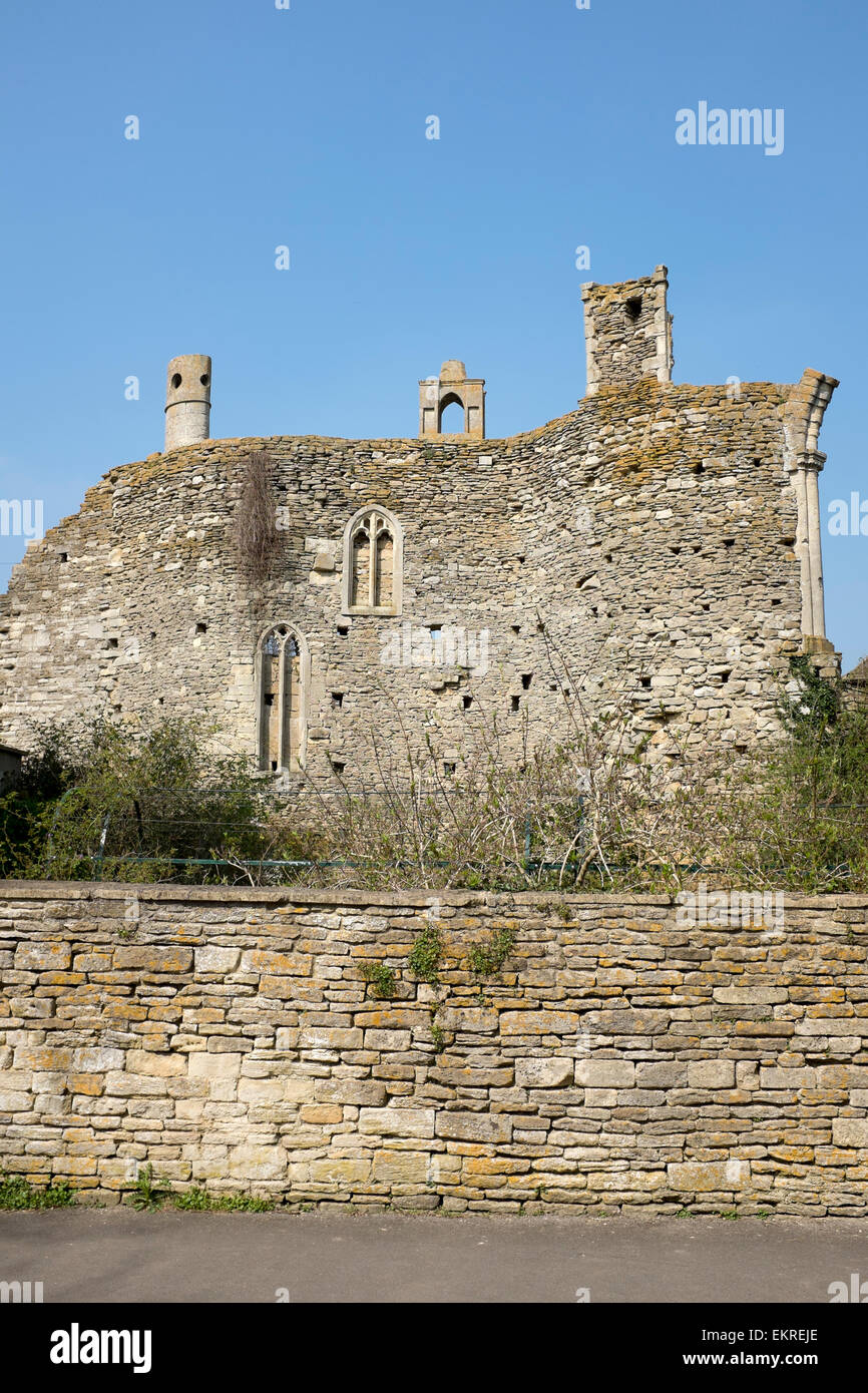 Muro di pietra follia a Corsham Corte Wiltshire Foto Stock