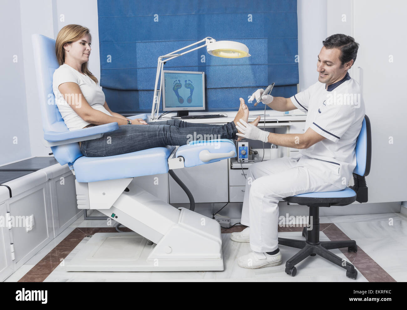 Podiatrist; Tarifa, Cadice, Andalusia, Spagna Foto Stock