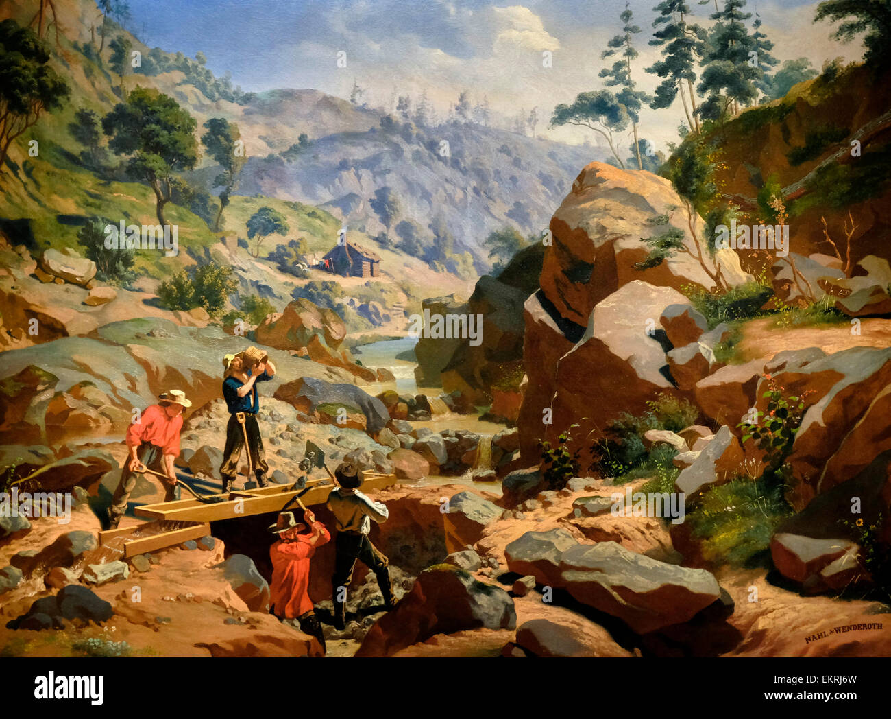 I minatori della Sierras, circa 1852 Charles Christian Nahl Foto Stock