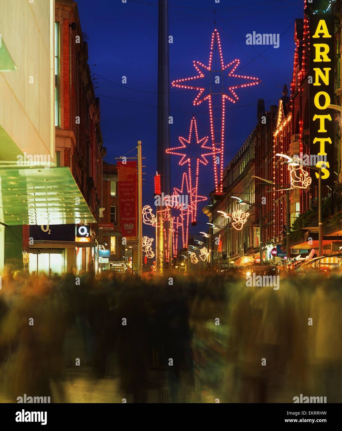 Dublino,Co Dublin , Ireland;le decorazioni di Natale in Hendry Street Foto Stock