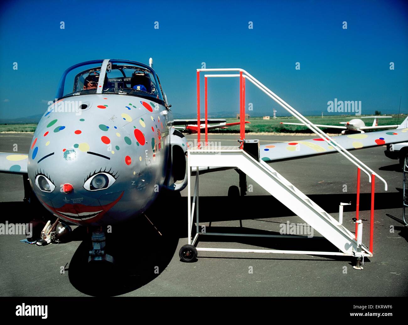 Derry City, Co Derry, Irlanda del Nord, la città di Derry Airshow 1997, Crazy vortici Jet Provost Foto Stock