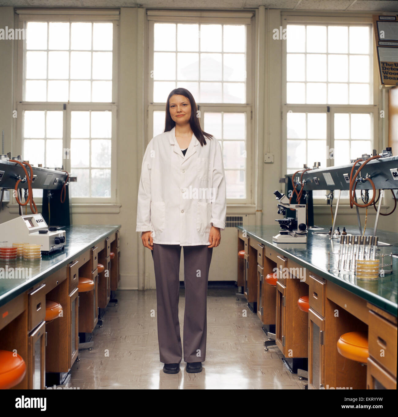 Insegnante in classe, Winnipeg, Manitoba Foto Stock