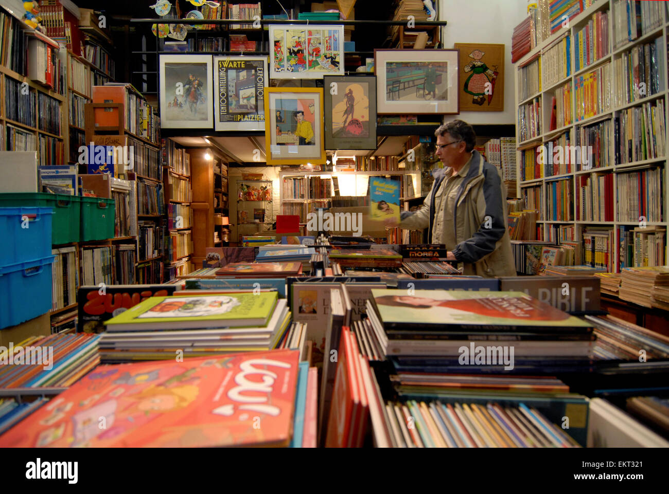 Bookshop Comic BD Le Papivore occasione Collezione Rue F. Boyer Fonfrede Toulouse Midi-Pyrénées, Francia Foto Stock