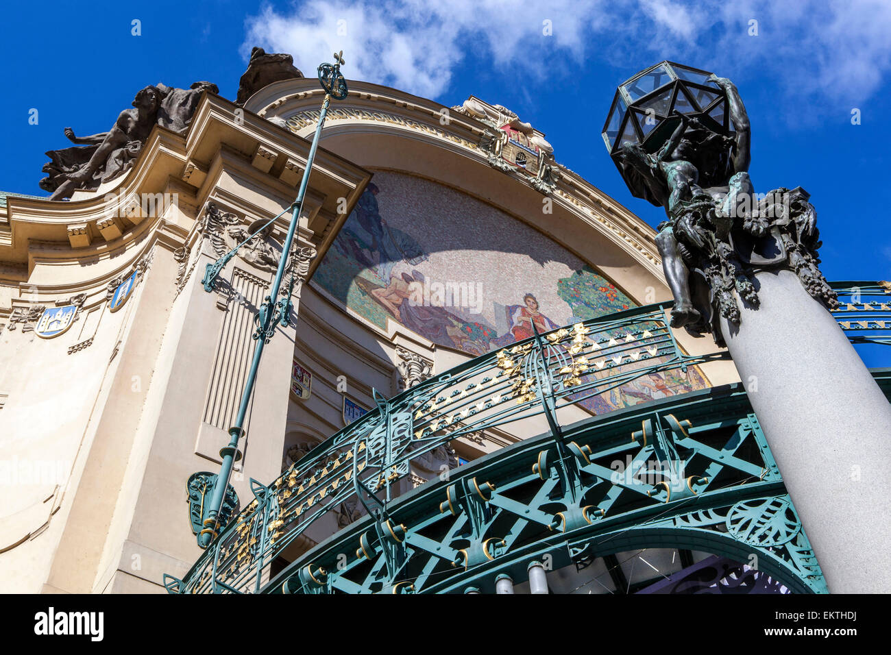 Obecni dum - Municipal House Praga Art Nouveau Repubblica Ceca Foto Stock