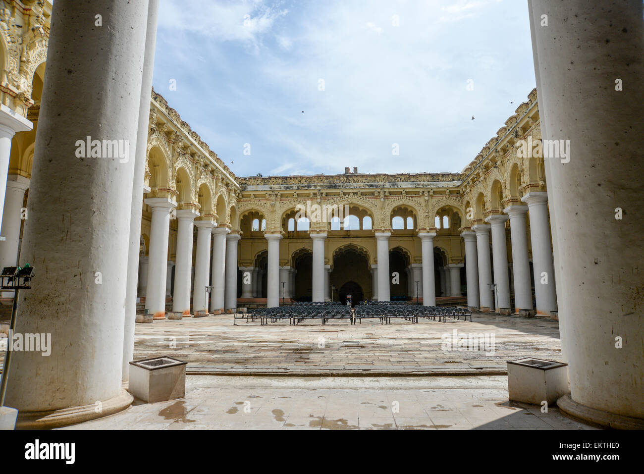 Thirumalai Nayak Palace, India, nello Stato del Tamil Nadu, Madurai Foto Stock
