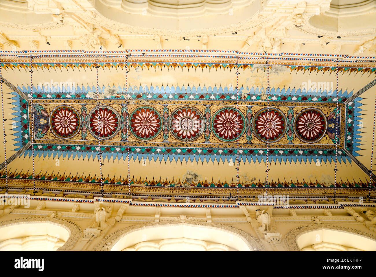Thirumalai Nayak Palace, India, nello Stato del Tamil Nadu, Madurai Foto Stock
