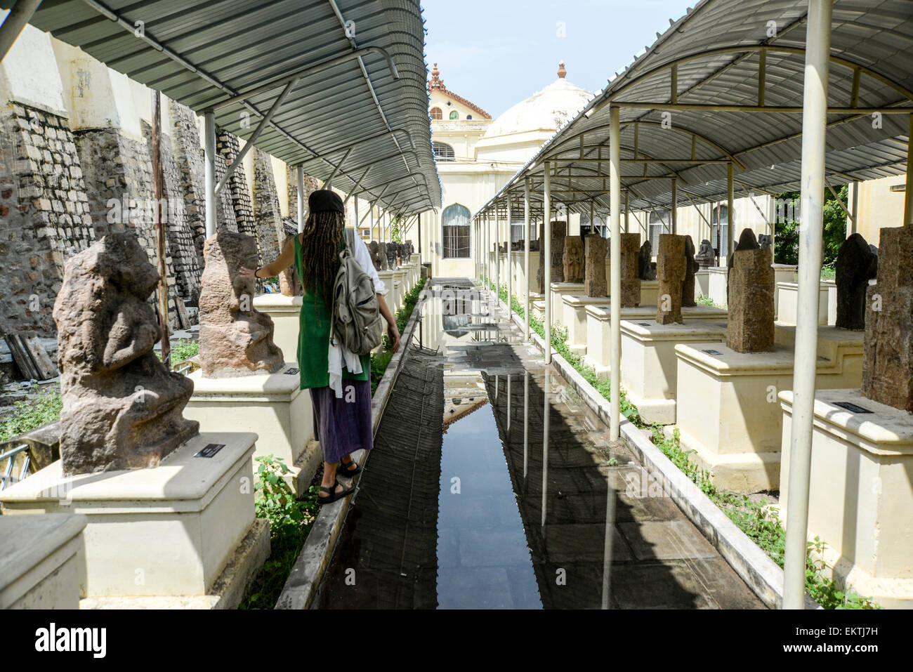 Thirumalai Nayak Palace, India, nello Stato del Tamil Nadu, Madurai Foto Stock